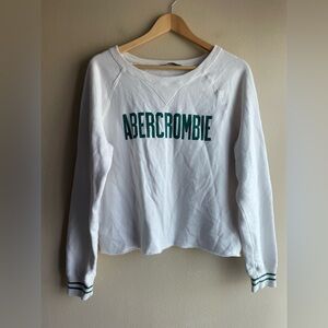 Abercombie Fitch Women Around Neck White Sweater Size Medium